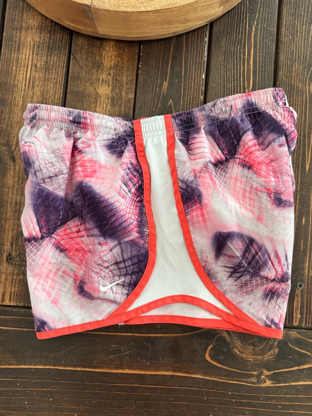 Nike Girls' Purple & Pink Tie-Dye Athletic Shorts